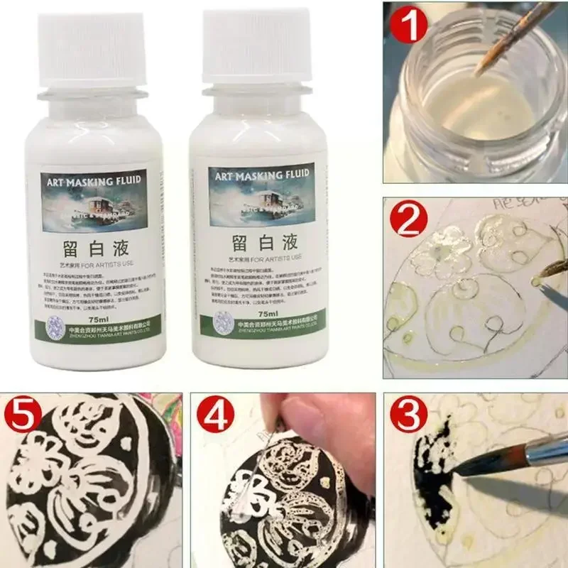 Oil Painting Turpentine Quick-drying Color Polishing Linseed Oil Watercolor Medium White Liquid Gum Arabic Liquid Painting 1PC