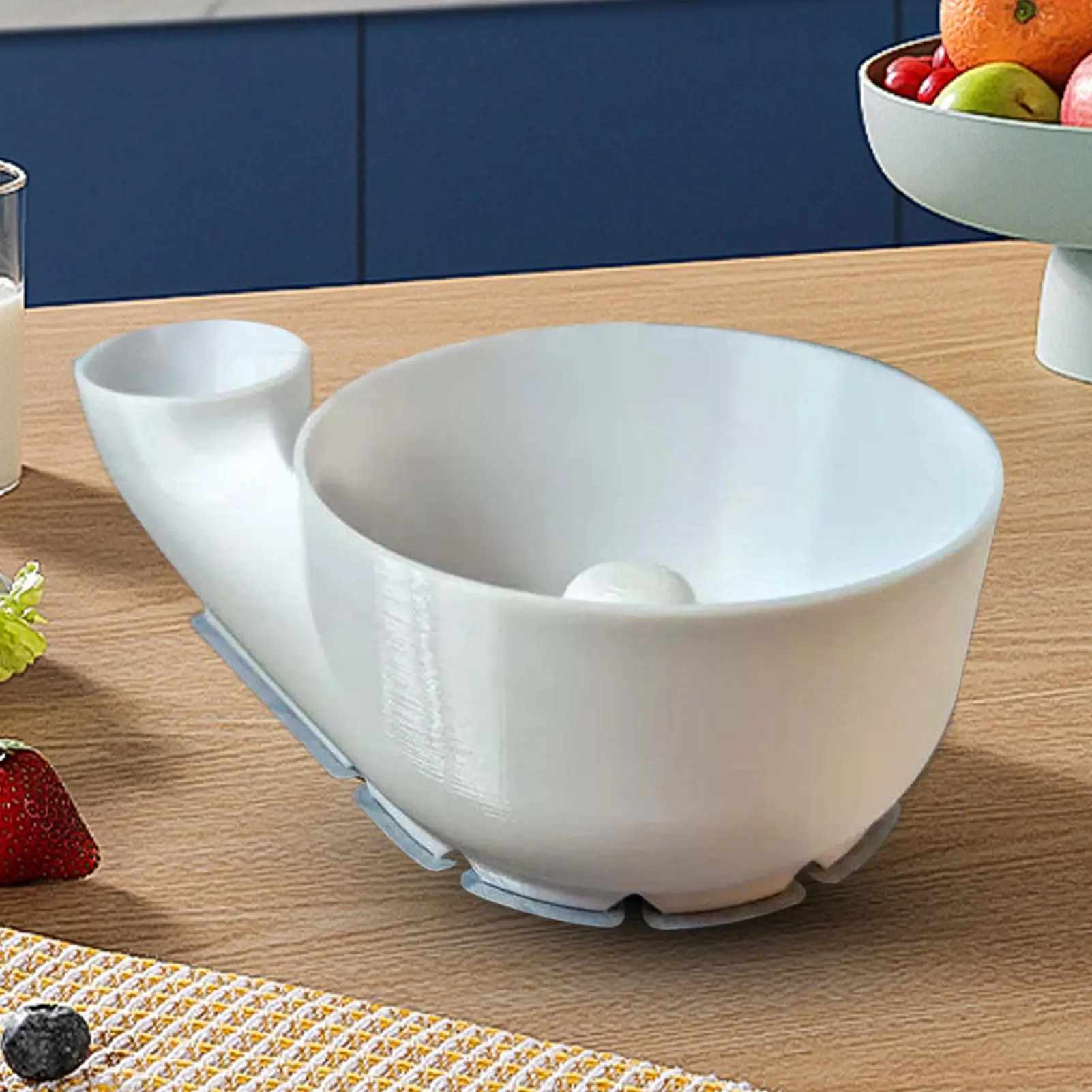 Description Picture 3 of itemAutomatic Fruit Wash Bowl 3D Printing Food Washing Spinner Red Kitchen Fruit Cleaning Tool for dates cherries grapes blueberries