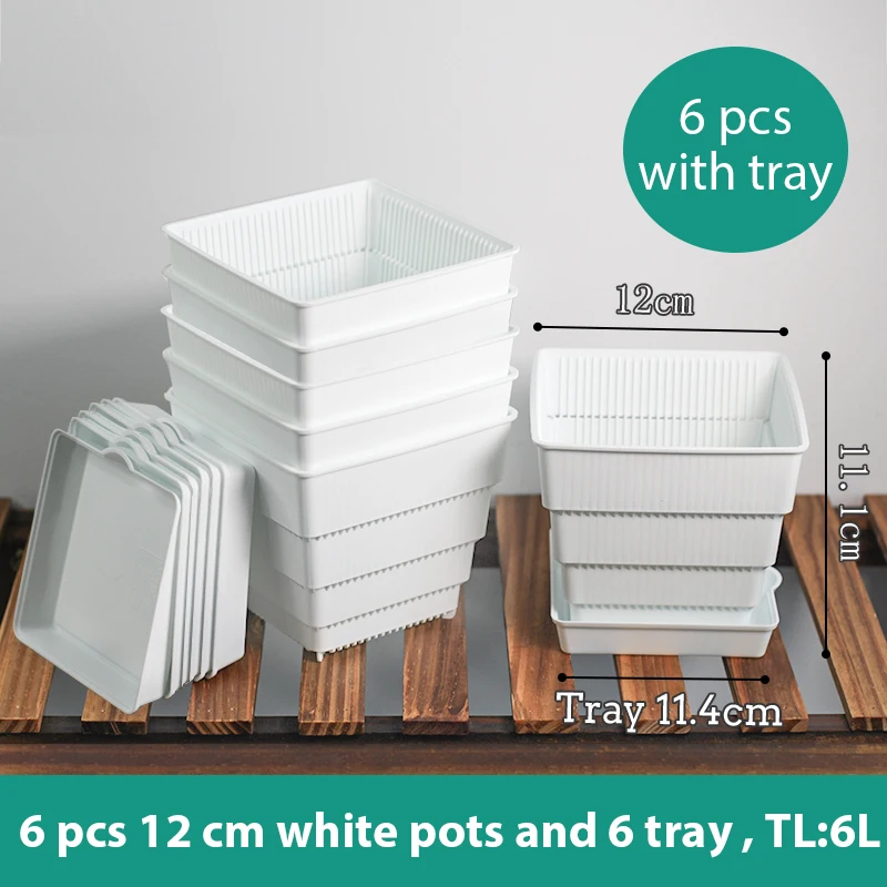 6 pcs 12cm white T
