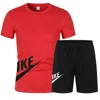 2025 Summer Sports Men's Suit Running 3d Printed Top Casual T-shirt + Shorts 2-piece Jogging Breathable Quick-drying Clothing 5