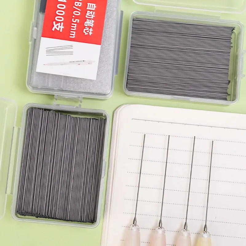 2000-1000Pcs 2B 연필 리드 리필 0.5/0.7mm 기계식 연필 교체 리드 연필 리필 학생 지울 수있는 쓰기 편지지
