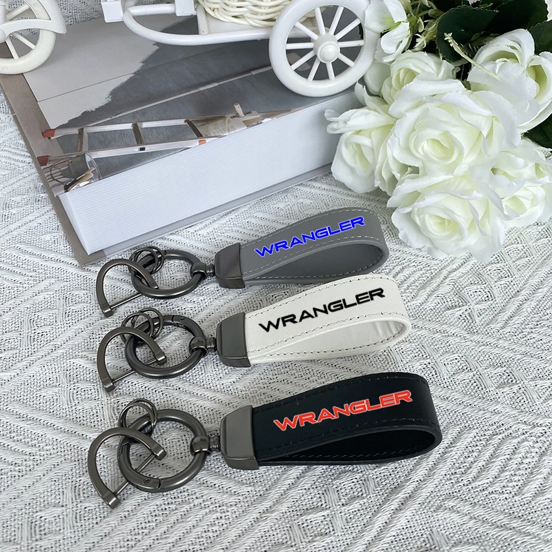 

Top leather supports custom keychains For Jeep Wrangler JK JL TJ YJ Car Accessories