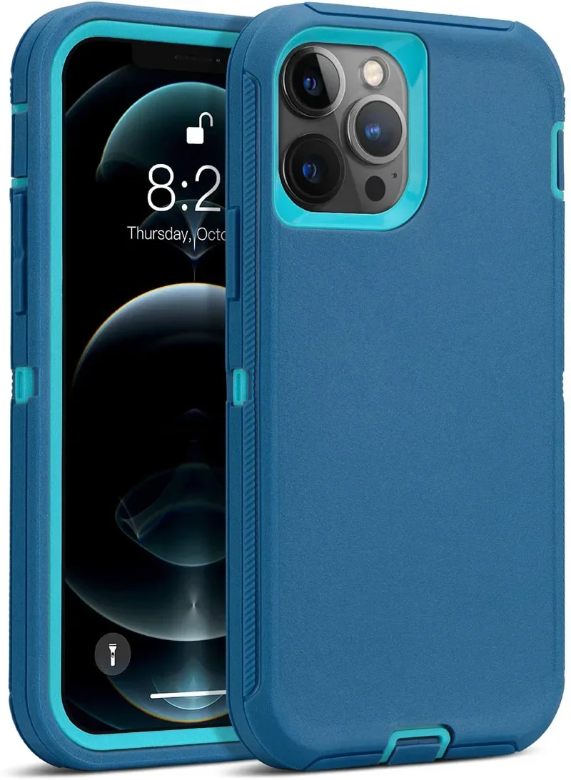 Hybrid Heavy Duty Armor Phone Case with Belt Clip Cover
