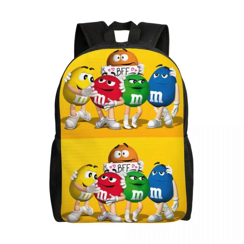 

Cartoon M&M'S Ideas Backpack for Women Men Water Resistant School College Funny Candy Chocolate Bag Print Bookbags