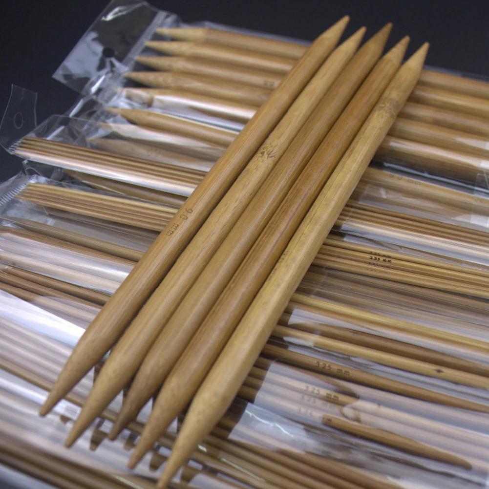 75Pcs 15 Size Bamboo Knitting Needles Set Crochet Needles Carbonized Bamboo Knitting Needles Crochet Accessories