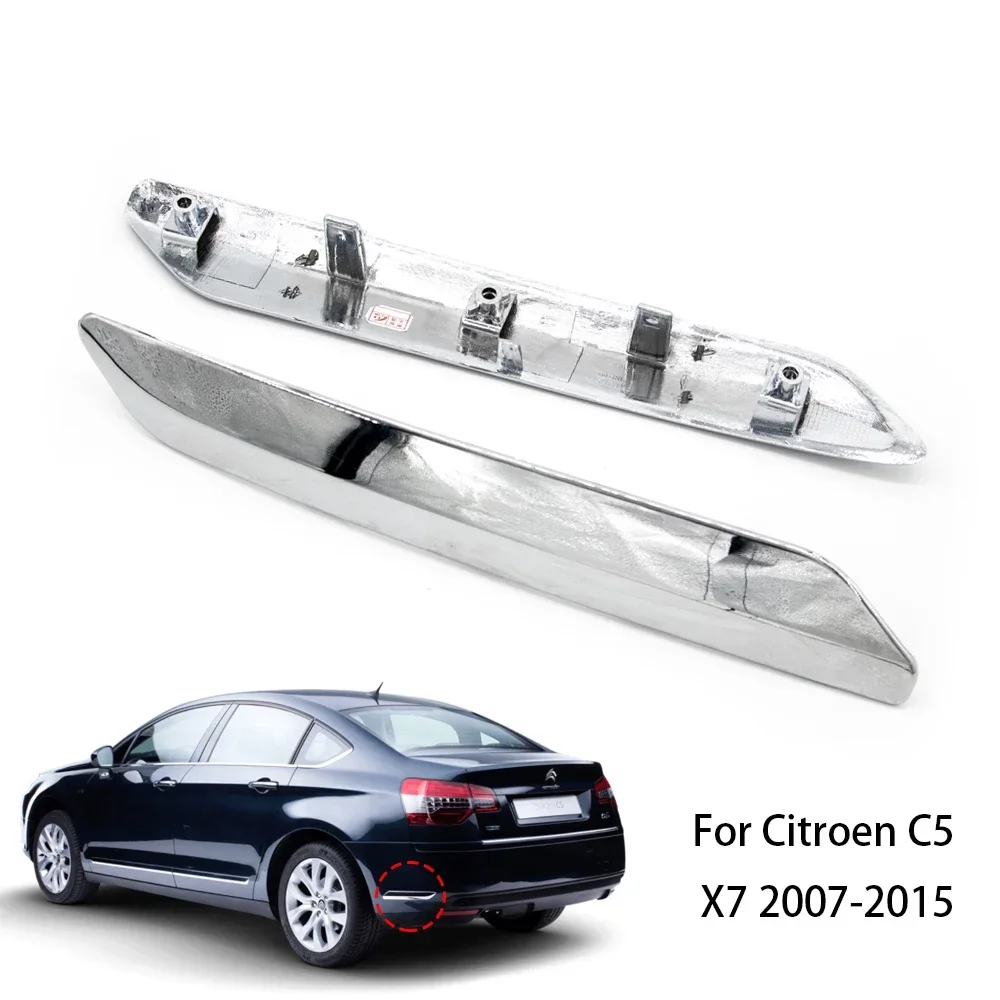 

Car Rear Bumper Cover Chrome Trim Strip For Citroen C5 X7 2007-2015 Anti-scratch Protection Chromium Styling Decor Cover