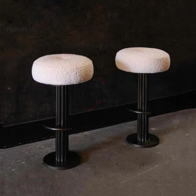 Luxury Bar chair Counter Height Adjustable Swivel Bar Chair Modern Stainess Steel Kitchen Stools Armrest Cashier Beauty Stool