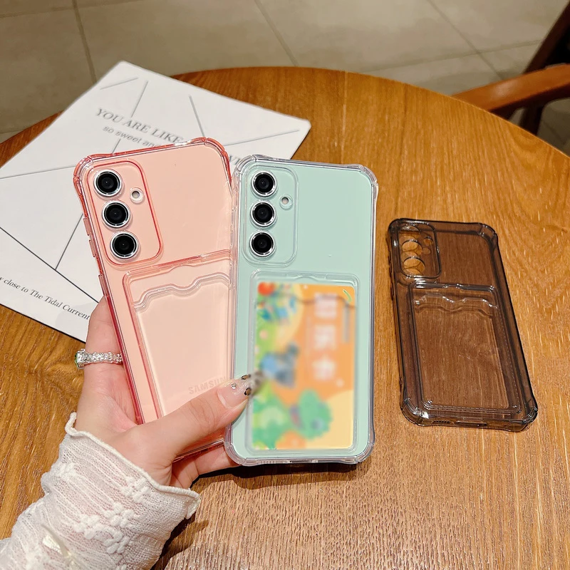 Clear Card Slot Soft Pocket Phone Case Cover