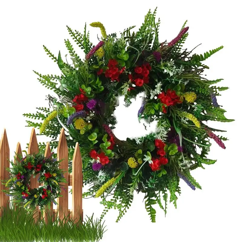 

Искусственный венок диких цветов, весенне-летняя цветочная гирлянда, фон для стены, окна, Декор для дома, улицы, сада, украшения, Декор
