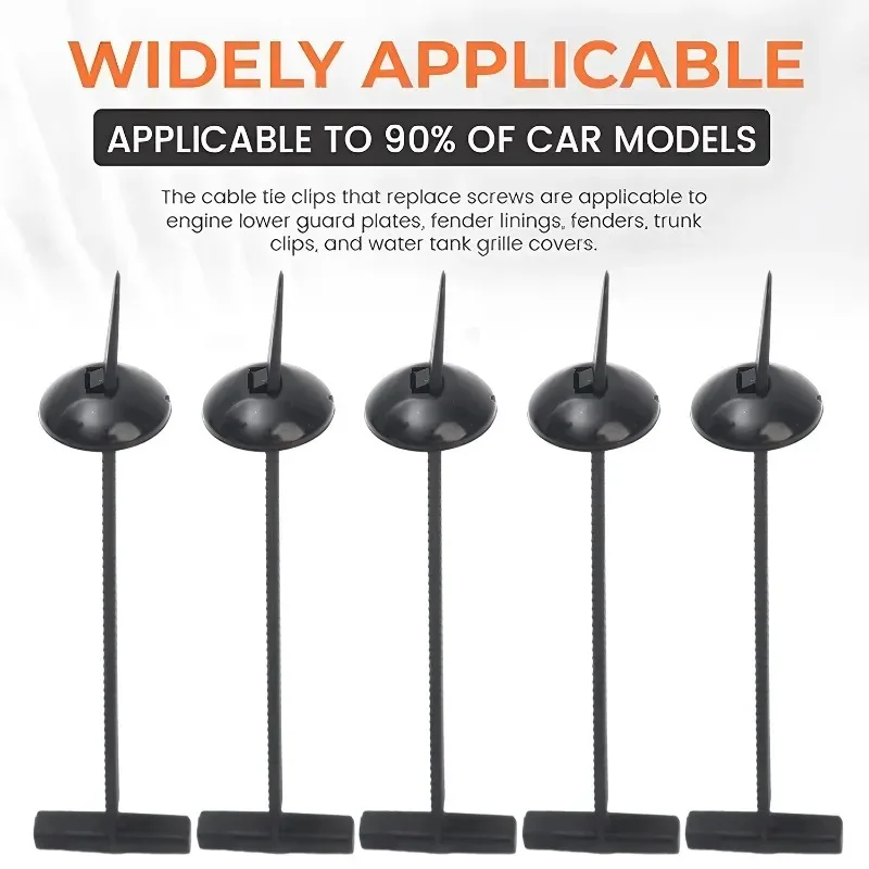 Nylon Straps Self-Locking Releasable Cable Ties Car Fastener Clips Zip Ties Cable Ties for Wiring Harness DIY Tools Accessories