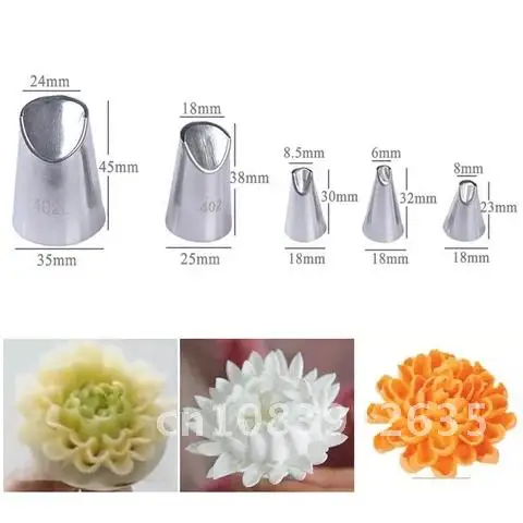 

3/4/5/7Pcs Stainless Steel Pastry Decorating Tips Cupcake Decorator Tool Russian Nozzles Kitchen Gadgets Pastry Puff Skirt
