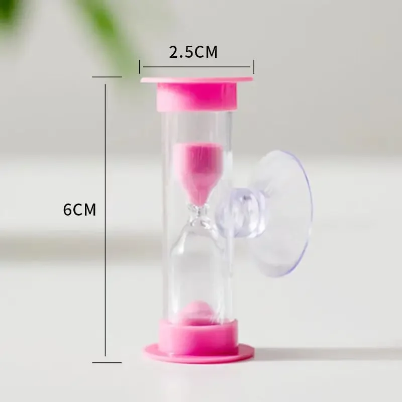 1pc 2/3 Minute Shower Timer Tooth Brushing Plastic Suction Cup Hourglass Sand Clock Desktop Ornament New Creative Gifts Children sand timer,liquid hourglass timer,colored hourglass