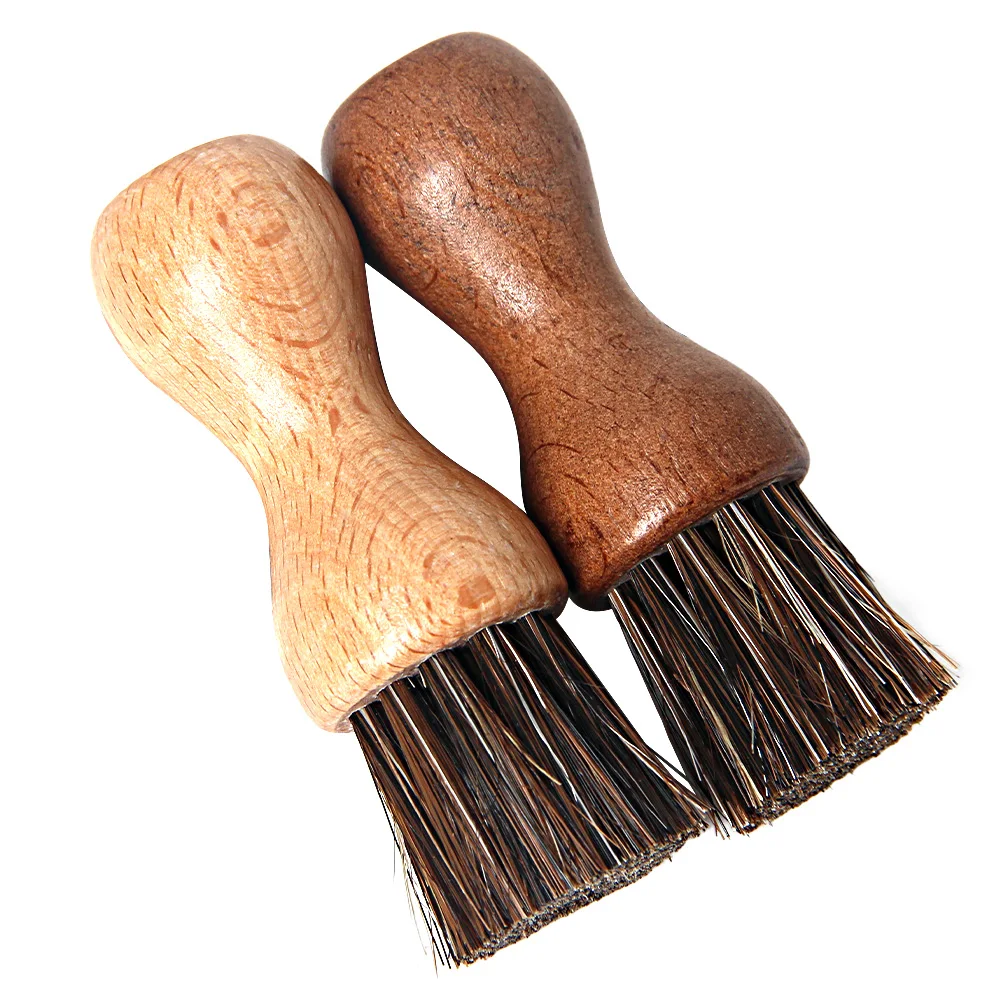 Horse Hair Oiling Brush Portable Soft Fur Leather Shoe Care Wooden Handle Brush Dust Removal Polishing Multifunction Shoe Brush 3