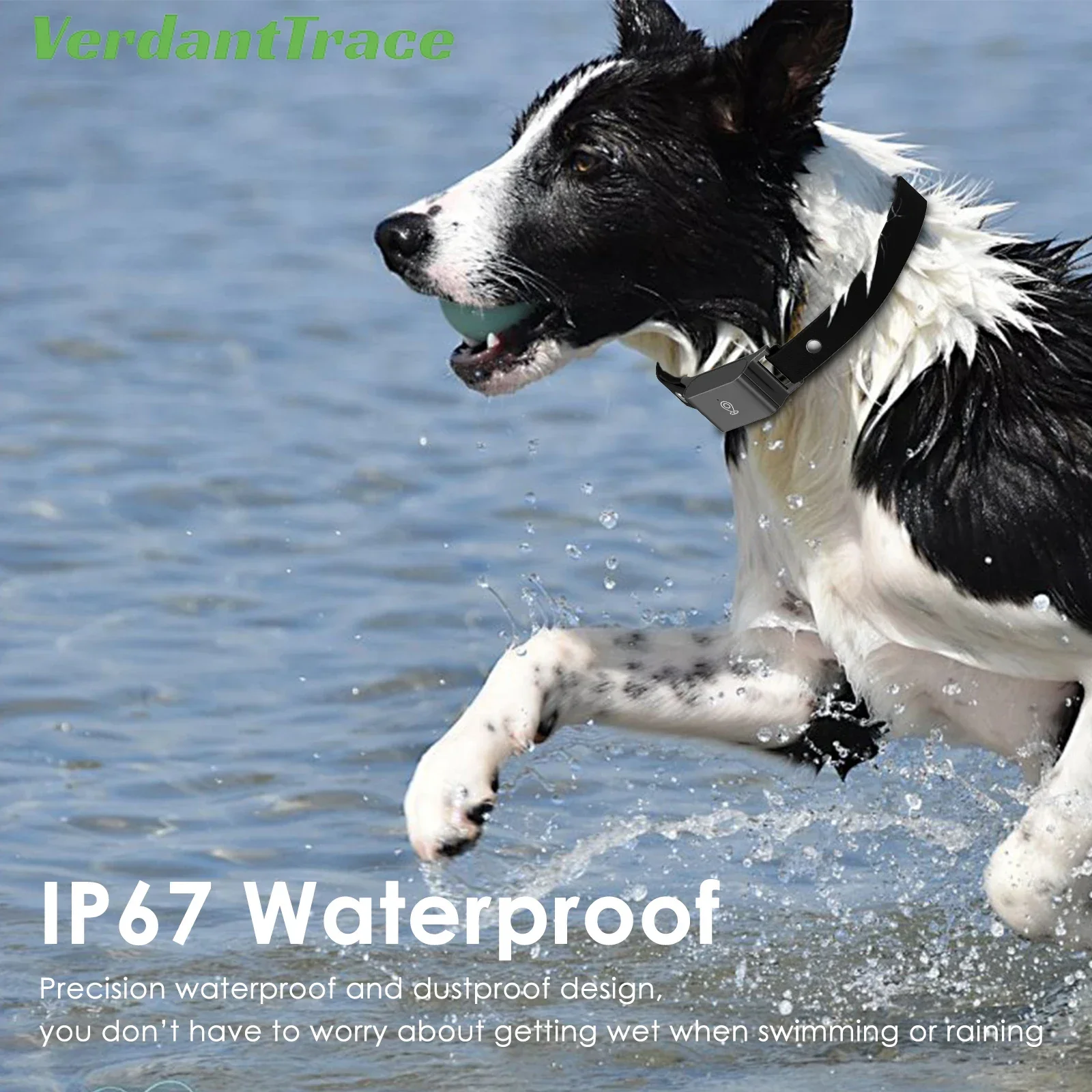 VerdantTrace IP67 Waterproof 4G GPS Pet Tracker Collar Real-Time Tracking Anti-Lost Locator Dogs Cats GPS Wi-Fi Positioning
