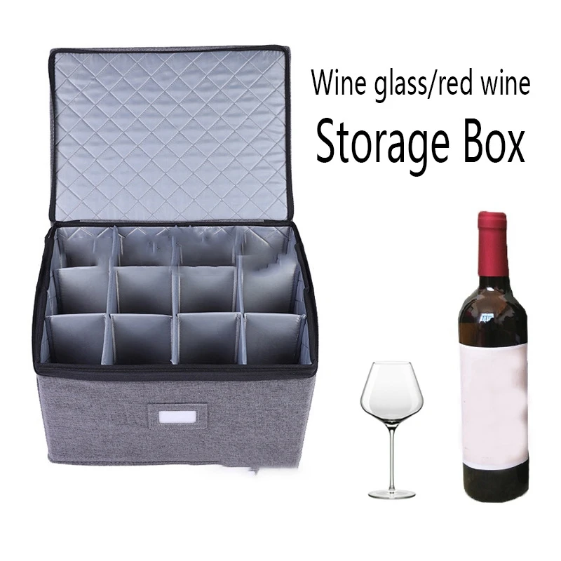 Wine Glass Storage Holds 12 Wine Glasses Or Wine Foldable Storage Box