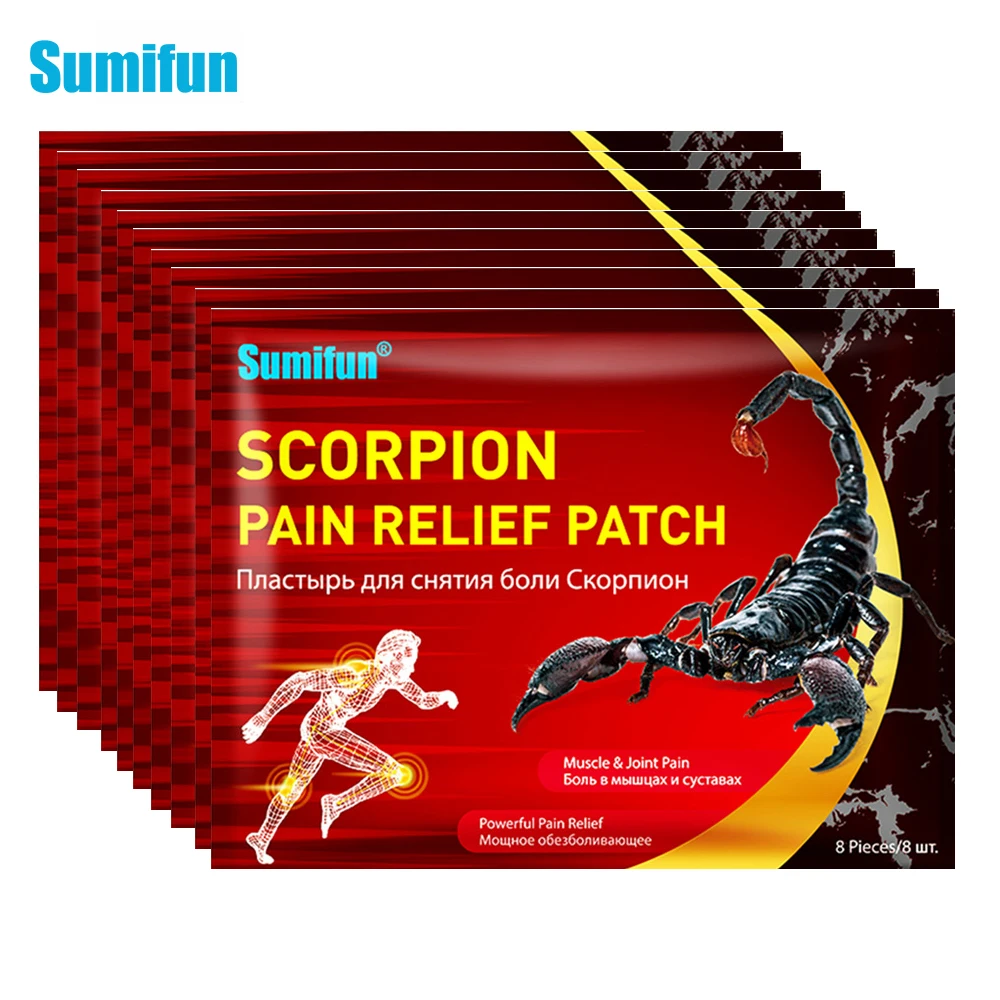 

40/80Pcs Sumifun Scorpion Venom Pain Relieve Patch Rheumatoid Arthritis Analgesic Knee Joints Muscle Strain Ache Medical Plaster