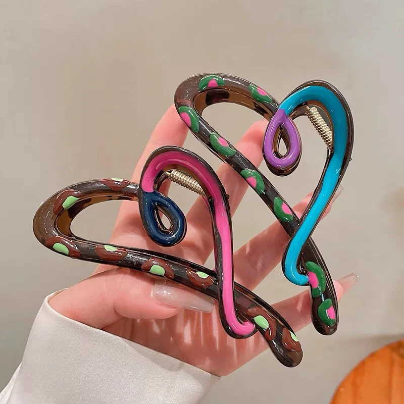 French Simple Hair Claw Women Large Hair Crabs Clip Female High-End Shark Clip New Back Head Hair Claws Hairpin Accessories