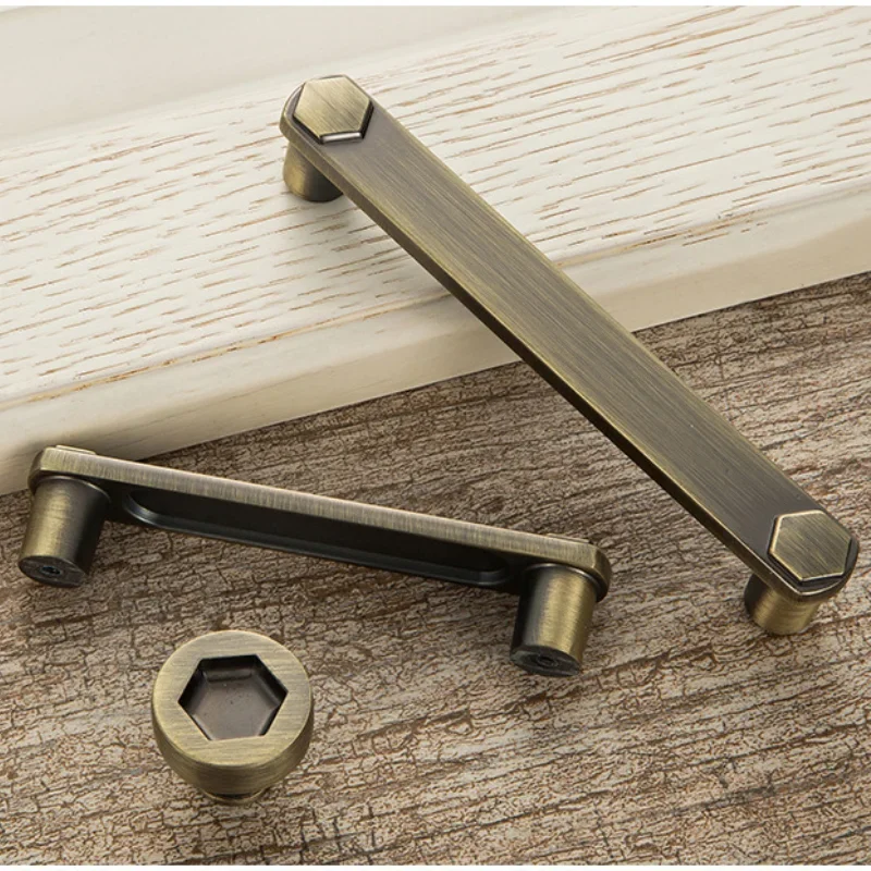 Description Picture 5 of itemFurniture Wardrobe Cabinet Drawer Copper Handle European Style Modern and Simple American Style Antique Copper Rural Home