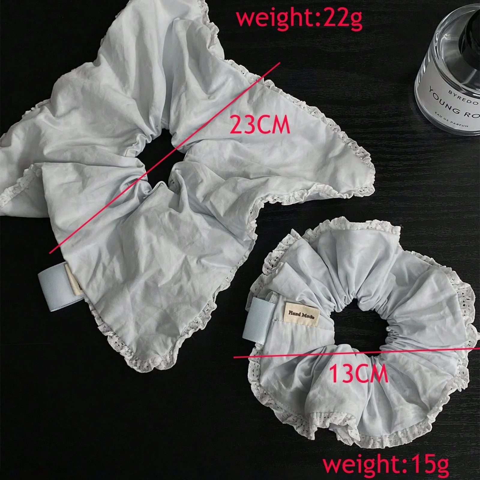 1Pc Women's Elegant Soft Light Blue Solid Hair Scrunchie, Korean Ins Minimalist Fashion Versatile Cute Hair Tie Scarf, Daily