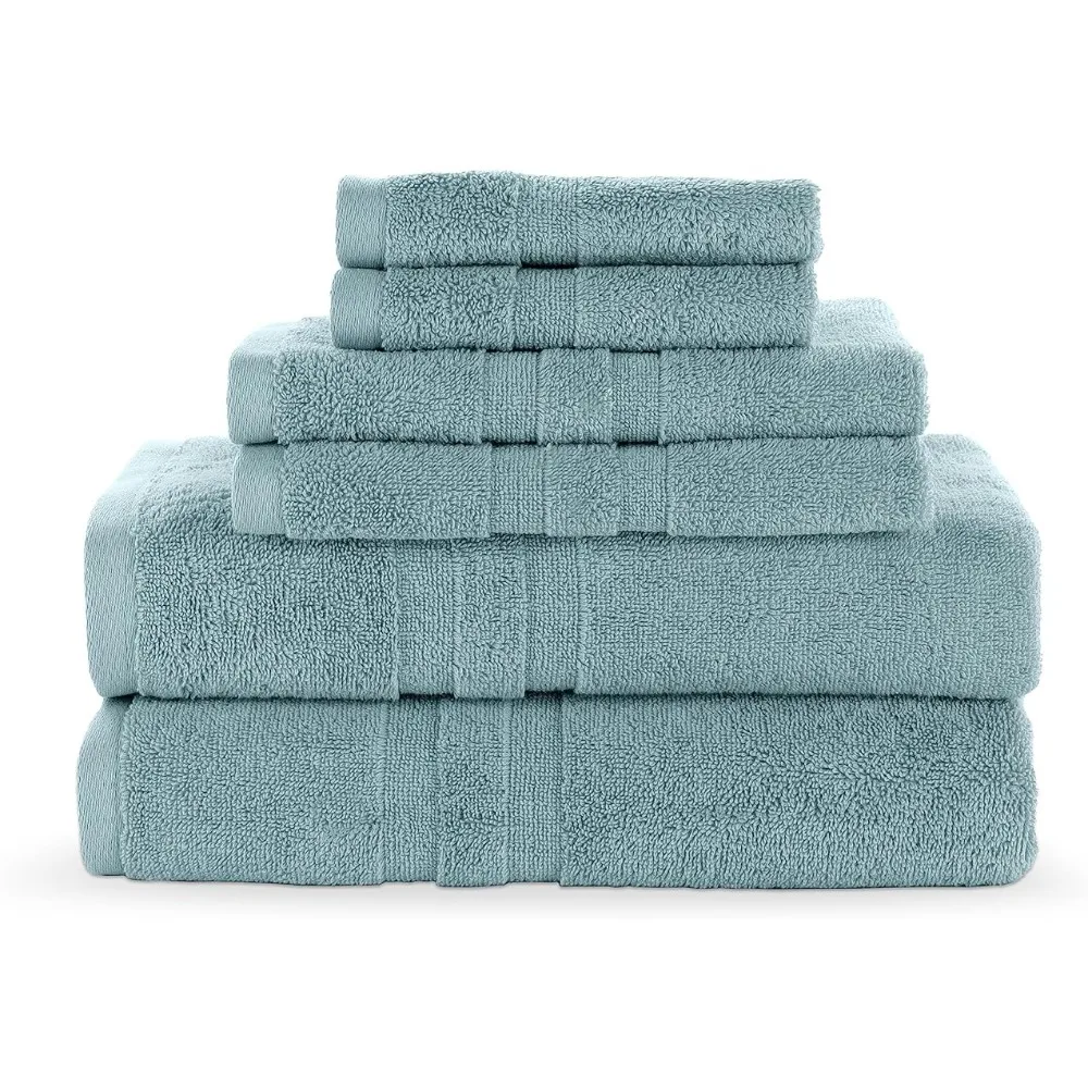 

6-Piece Luxury Towel Set Bath Towels for the Body Hotel & Spa - (Blue) Freight Free Home Bathrobe Textile Garden Freight free