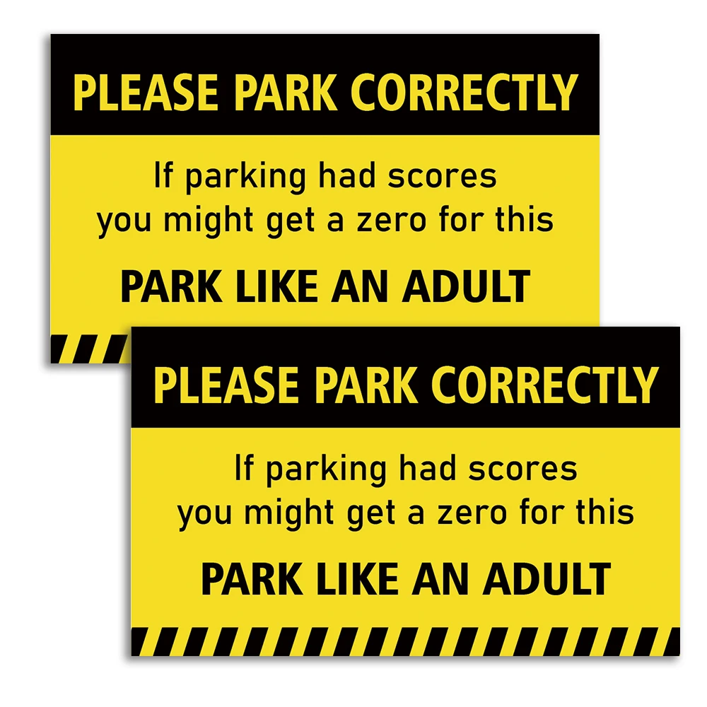 50pcs Funny Parking Cards Please Park Correctly 3.5 x 2inch Prank Cards Prank Driving Fake Ticket mini Portable Prank Props mini greeting cards gag cards