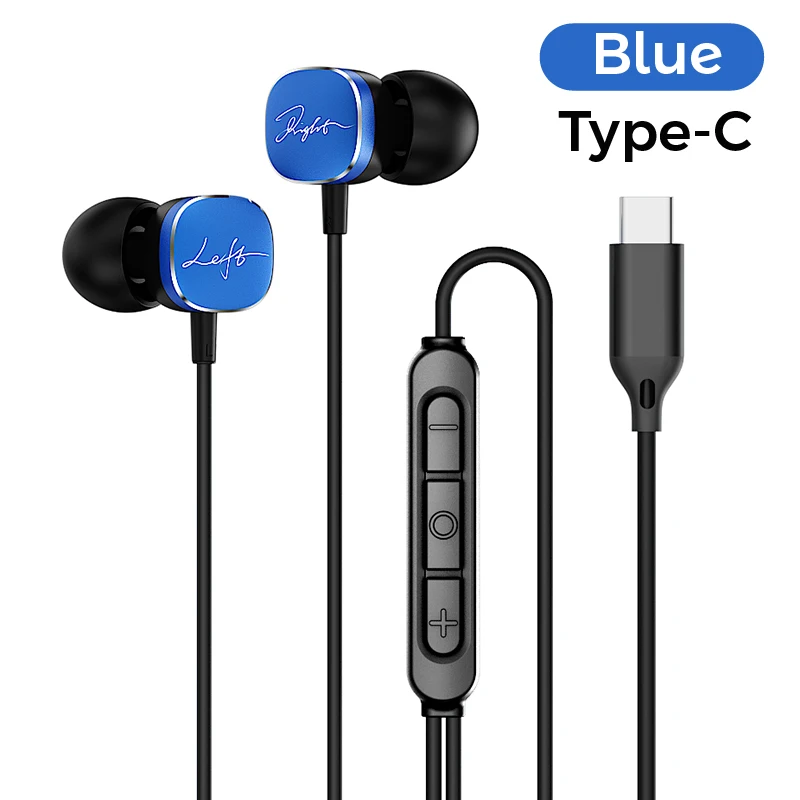 Enhanced Type C Wired HiFi Bass Earphones with Surround Sound