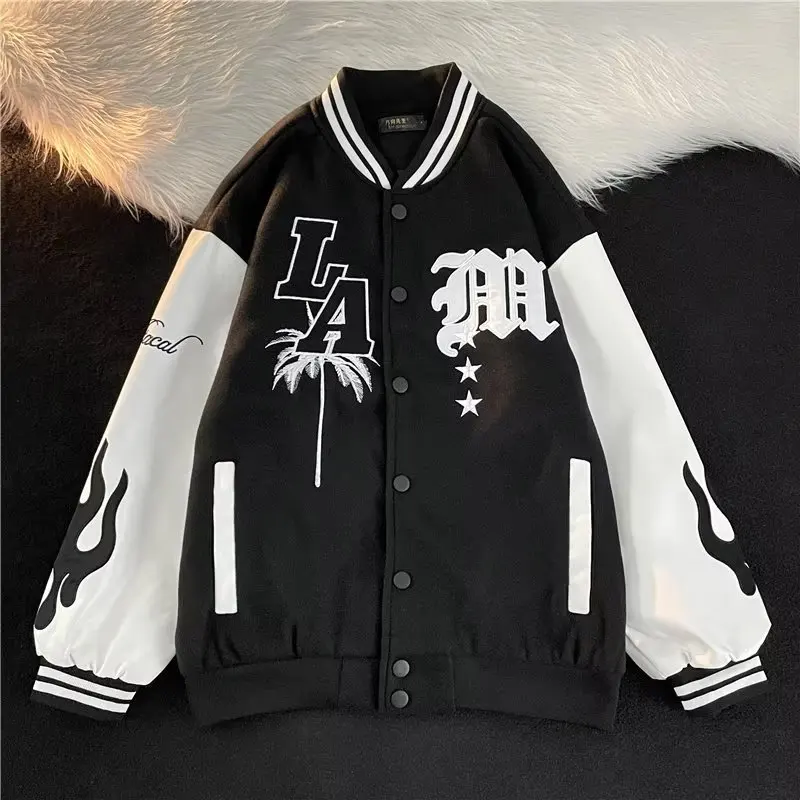

Deeptown Baseball Jacket Women Vintage Aesthetic Korean Fashion Harajuku Oversized Bomber Jackets Cardigan College Sweatshirts