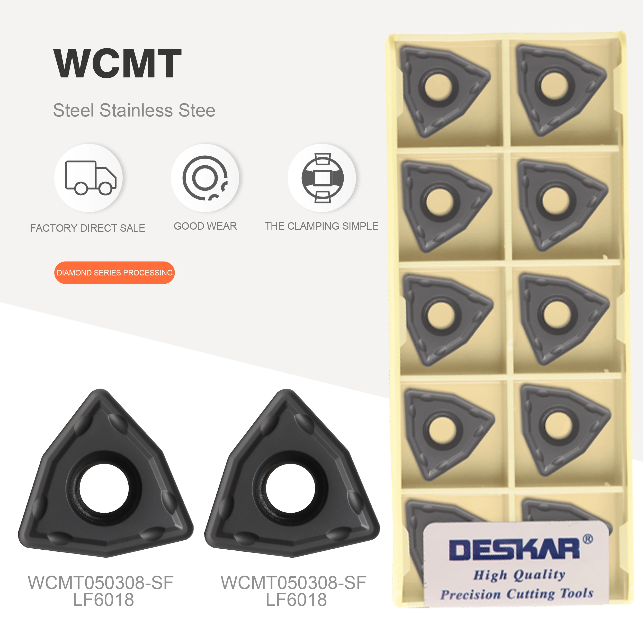 WCMX030208 WCMX040208 WCMT050308 WCMT06T308 WCMT080412 SF LF6018 U-Drill Carbide Insert CNC Turning WCMX WCMT Lathe Cutting Tool metal lathe chuck