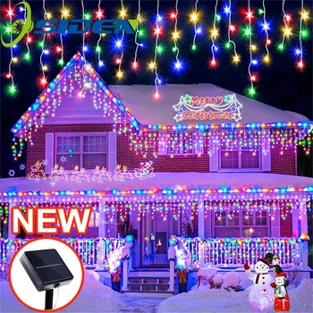 LED Solar Icicle Outdoor Christmas Lights 1