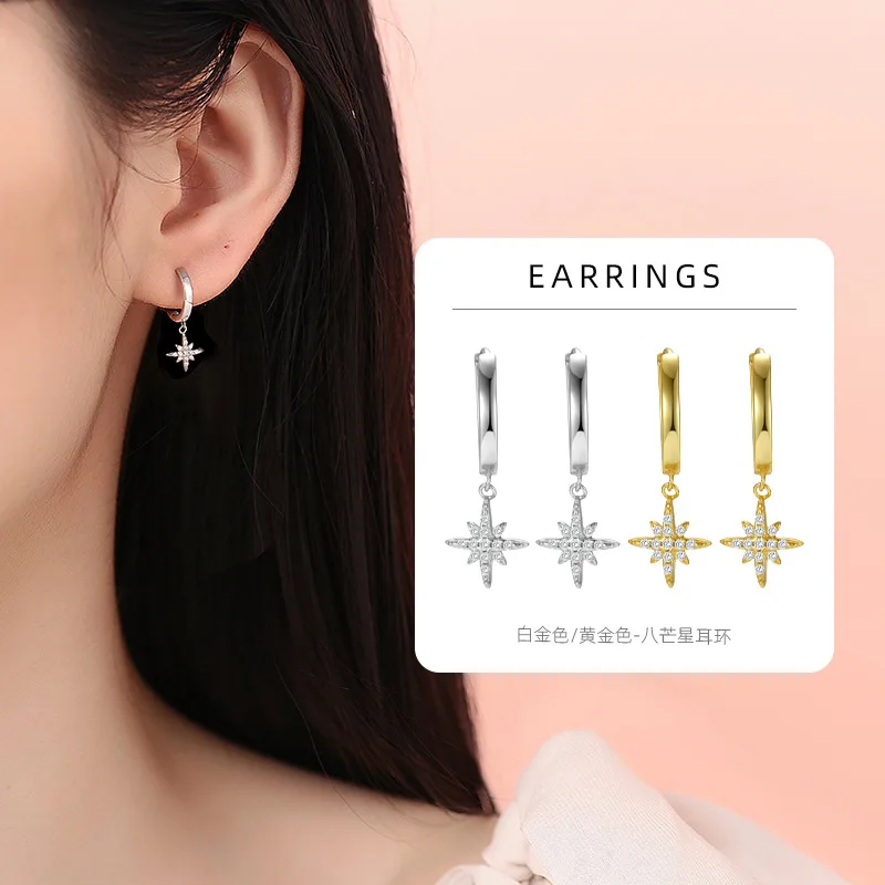 

S925 Sterling Silver Micro Inlaid Zircon XINGX Earrings for Women Luxury Boucle Oreille Aro De Plata Earings Envio Gratis