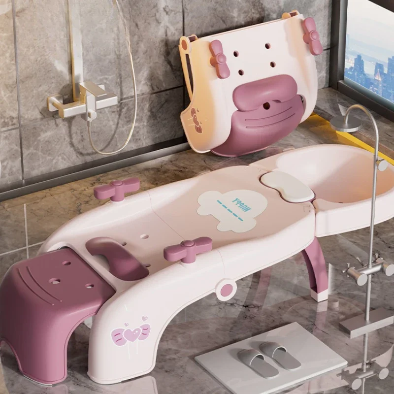 Hair Wash Artefatto Shampoo Sedie Bambini Lounge Salon Pieghevole Shampoo Sedie Casa Pieghevole Fotel Fryzjerski Mobili