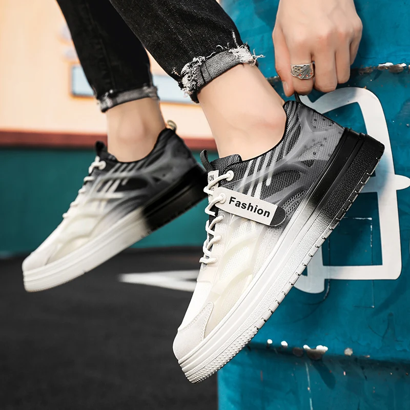 

New spring and autumn casual board shoes with men's shoes Korean version of the trend of breathable increased climax shoes