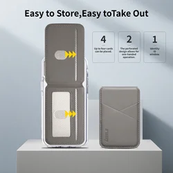 Retro Detachable Leather Wallet with Magnetic Phone Holder and Card Slot Cover (Gray)