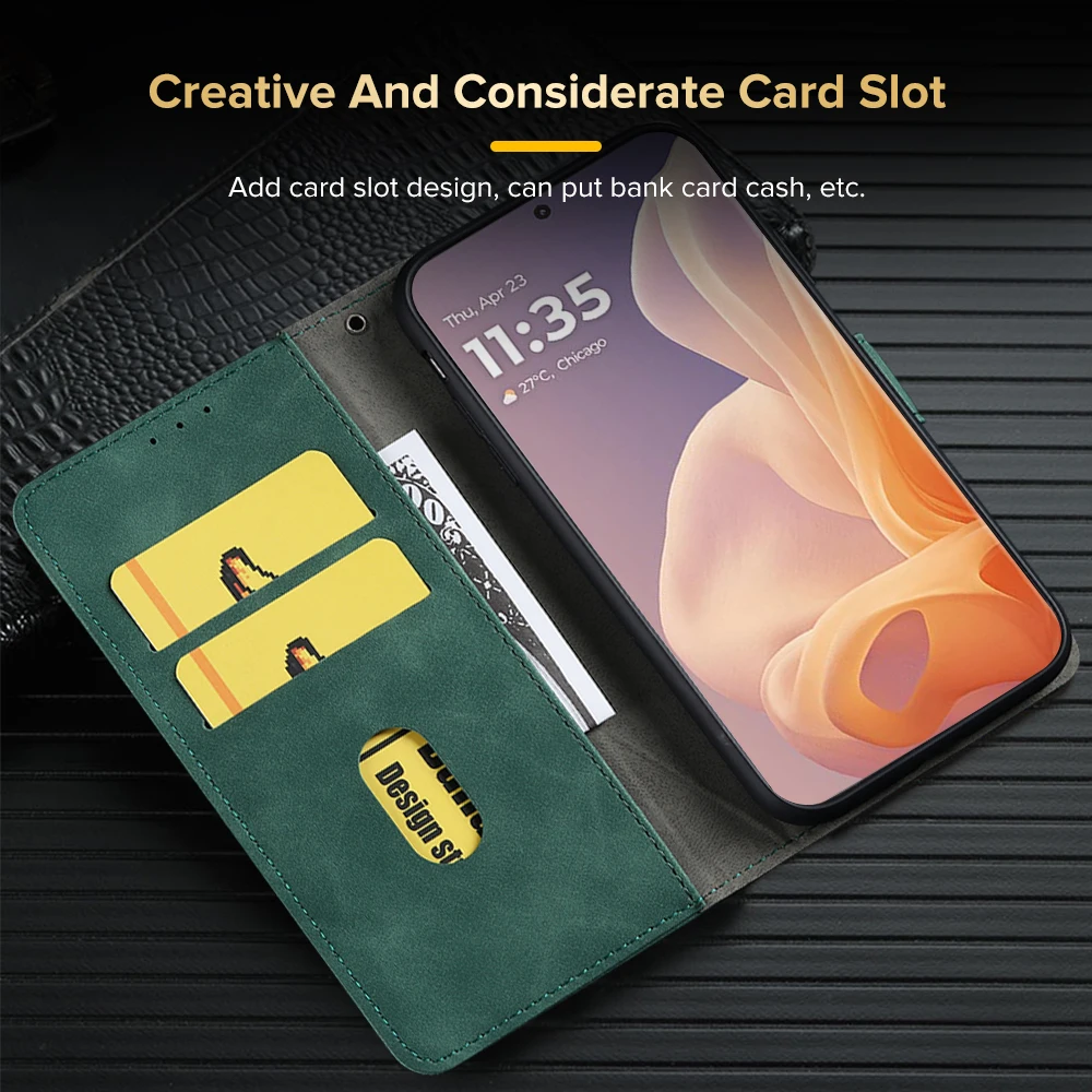 Flip Leather Wallet Cover Magnetic Book Stand Bag For Motorola Moto G85 5G phone case leather phone case leather wallet case leather case