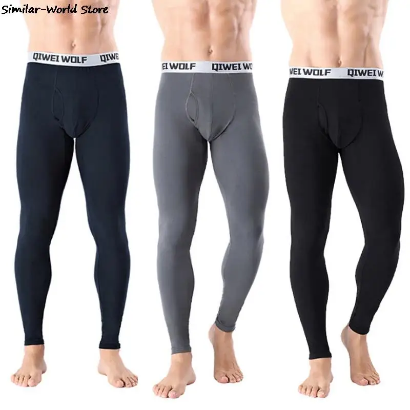 Autumn And Winter Men Thermal Underwear Warm Bottom Long Pants Leggings Cotton Normally Thermal
