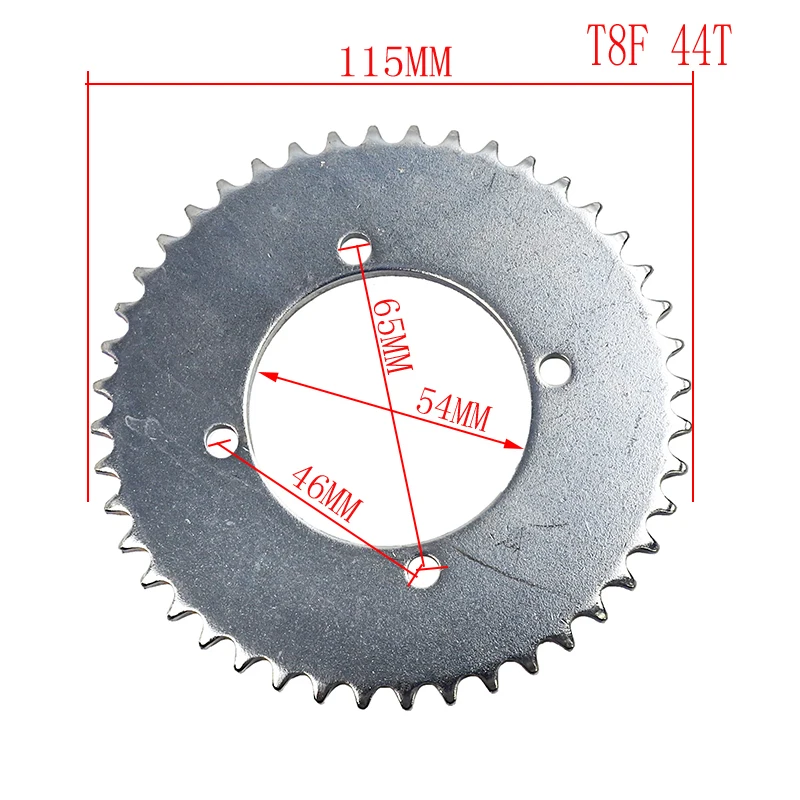 Engine Sprocket Chain 25H 47T 55T 65T 68T T8F 35T 44T 54T Rear Sprocket Tooth 29/34/54MM for 47CC 49CC Mini Moto ATV Quad Dirt Pit Pocket Bike