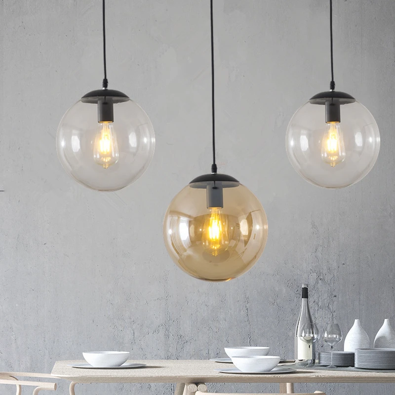 

Modern LED Glass Pendant Lamp LED Hanging Light for Dining Room Bar Home Interior Decor Bedroom Bedside Pendant Lights Lighting