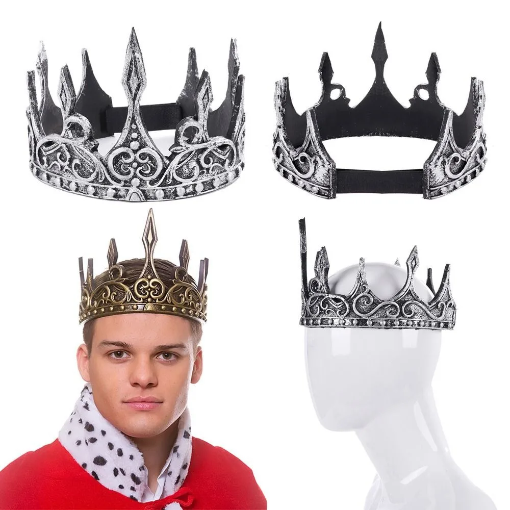 Bufenia King Crown Crown Soft Halloween Men's Stage Performance Costume Accessories
