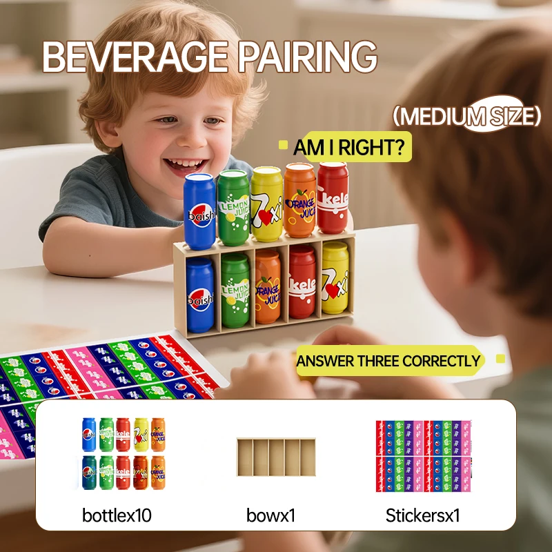 New Bottle Guessing Beverage Match Match Memory Exercise Logical Thinking Reasoning Board Game Beneficial Intelligence Toy