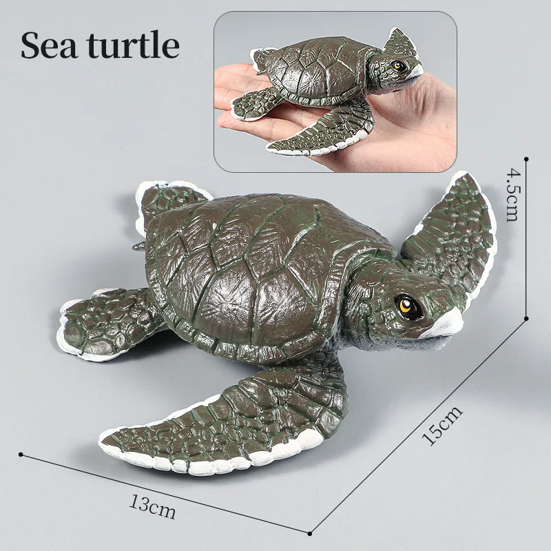Sea Turtle Leatherback Figurine - Educational PVC Toy Gift