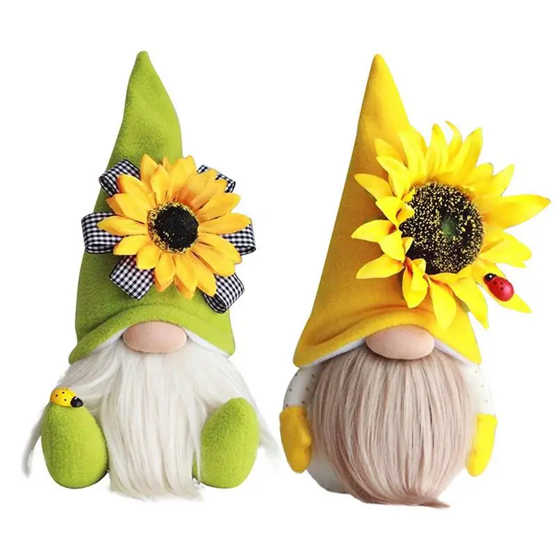 

Bee Gnomes Elf Dwarf Plush Ornaments Autumn Handmade Desktop Decoration Plush Sunflower Doll Home Thanksgiving Gnome Kids Toy