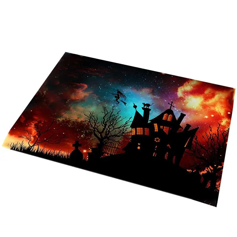 

3D Horror Clown Trap Visual Carpet Sewer Manhole Cover Clown Mat Living Room Bedroom Floor Mat Halloween Carpet Decor For Home