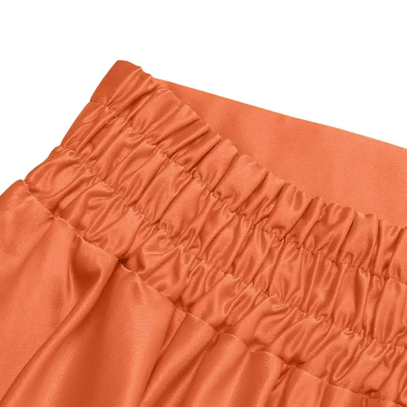 ZANZEA Women Ankle Length Satin SkirtsSummer High Waist Long Skirt