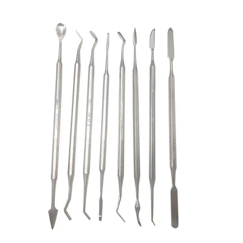 

6Pcs Dental Double Ended Composite Spatula Mixing Knife Wax Carver Scoop Sculpting Resin Filling Instrument Stainless Steel