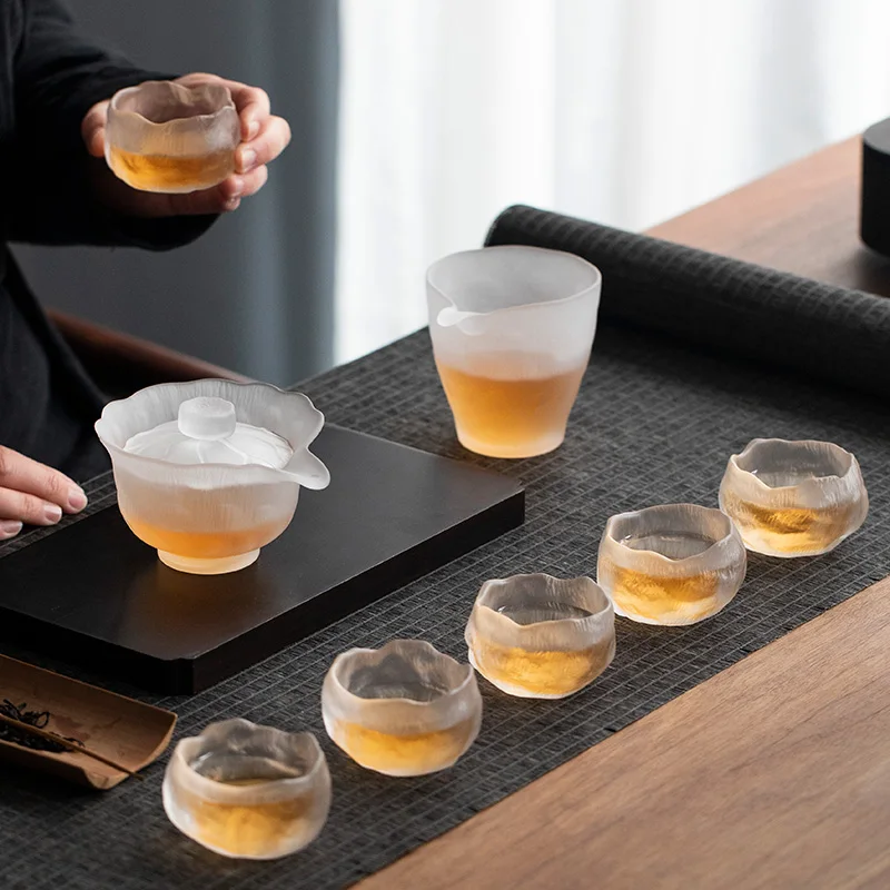 

Glass Luxury Tea Set Modern Tea Ceremony Set Teaware Handmade Japanese Kung Fu Tea Set Teapot and Cup Set Tazas Home Products 5