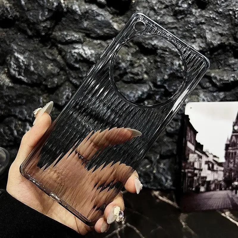 Luxury Transparent Skin-Friendly Corrugated Shockproof Bumper Case