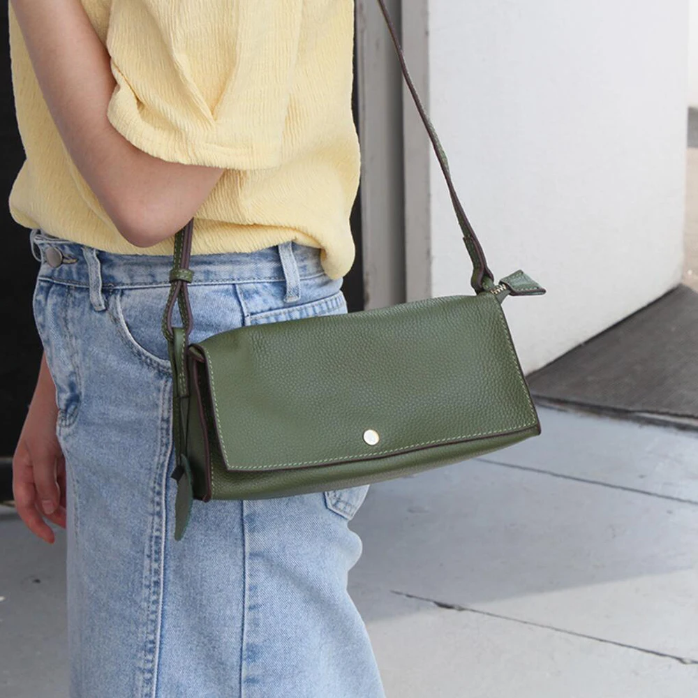 

Fashion Small Crossbody Bags For Women New High Quality Female Portable Flap Genuine Leather Shoulder Bags Luxury Crossbody Bag