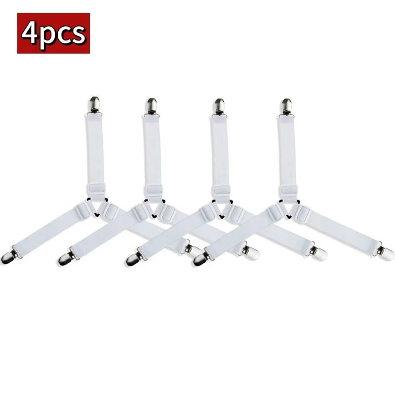 4 Teile/satz Einstellbare Bettlaken Greifer Gürtel Verschluss Bettlaken Clips Matratze Abdeckung Decken Quilt Halter Organisieren Gadgets – Detail 1