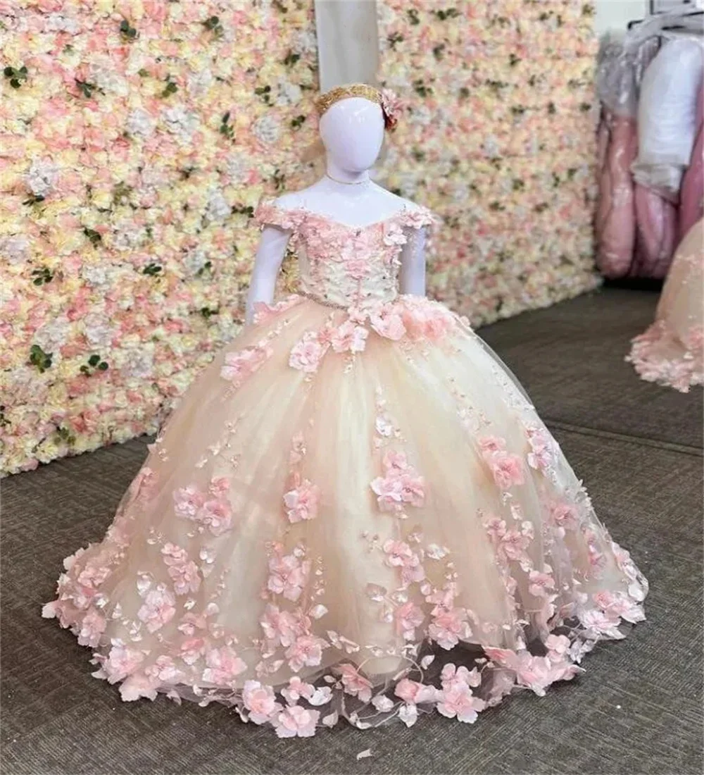 Golden Bloom Floral 3-Piece Girls Outfit Set