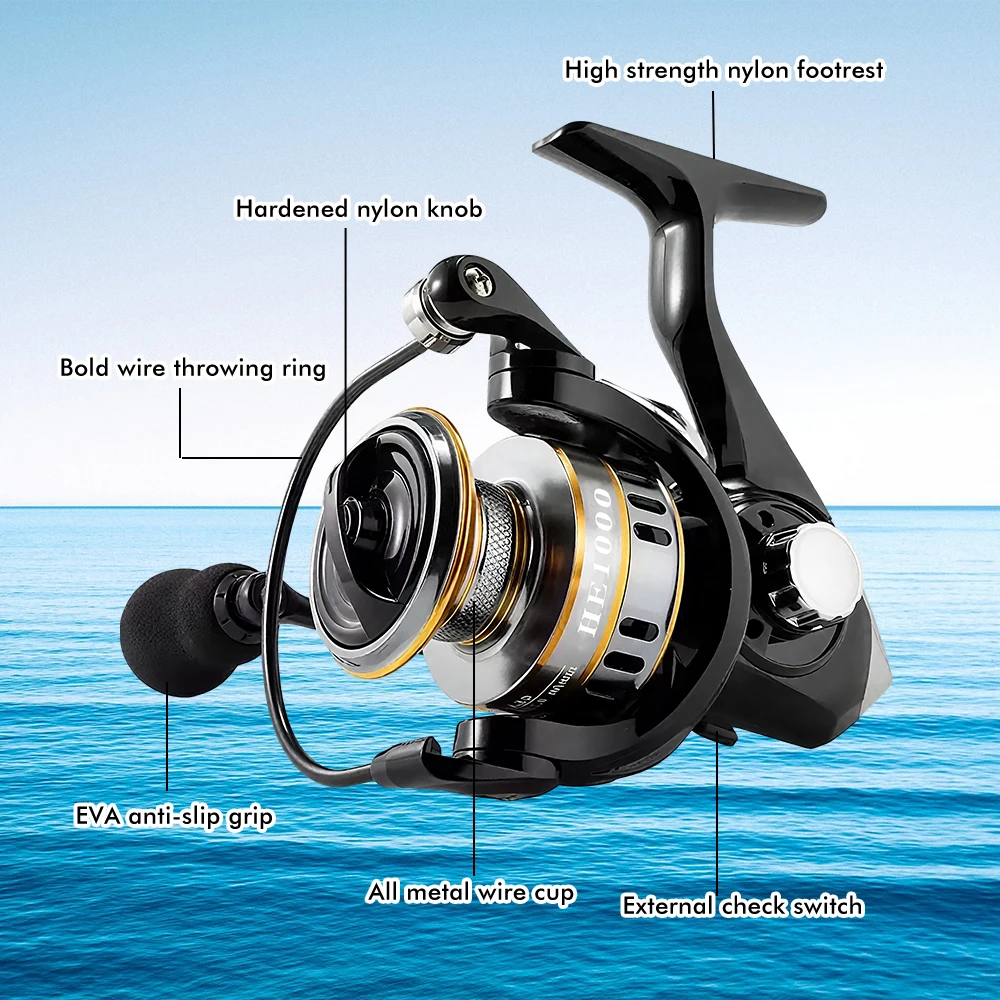 Ultra Light Metal Saltwater Spinning Fishing Reel